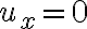 u_x = 0