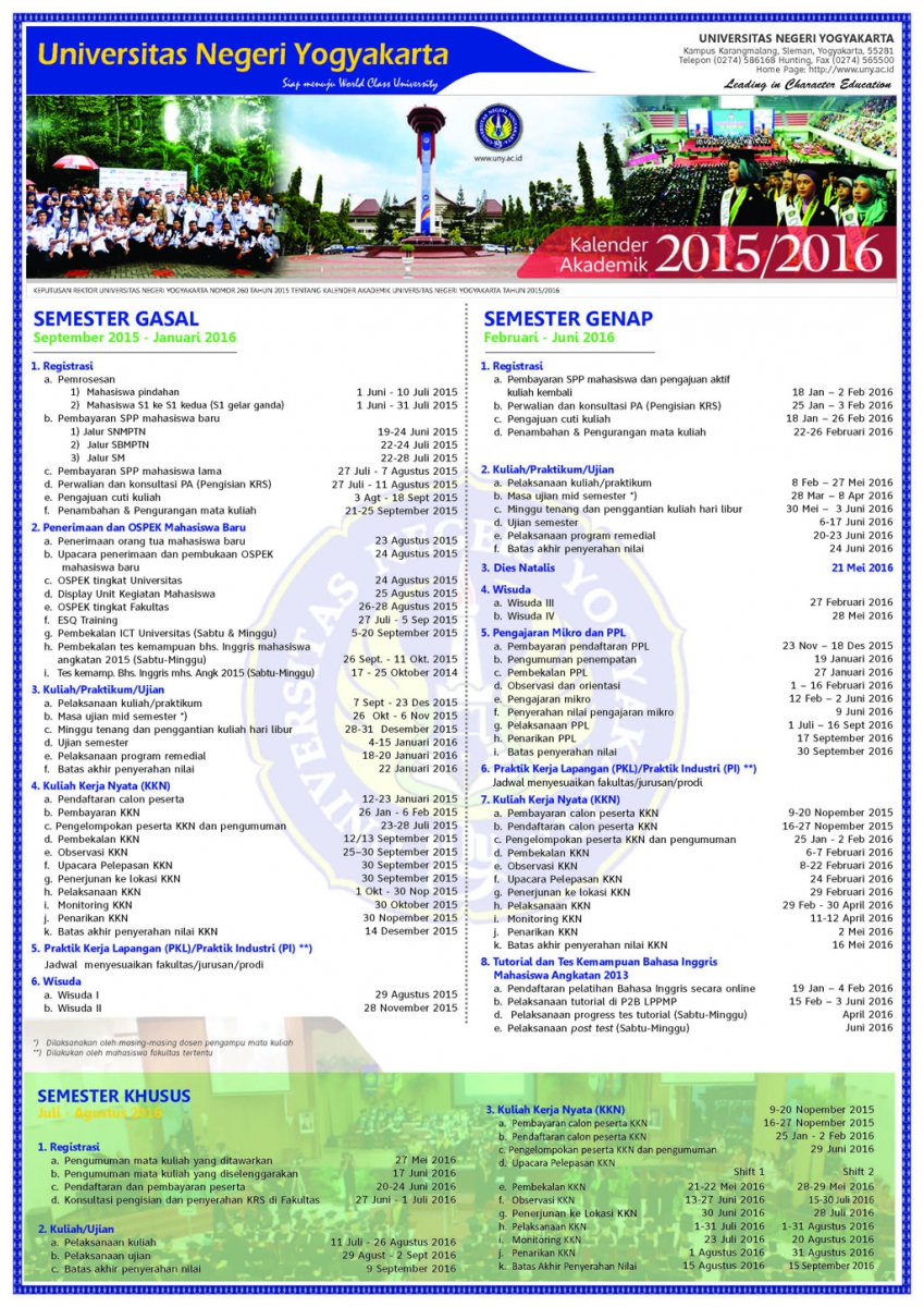 Kalender Akademik 2015-2016